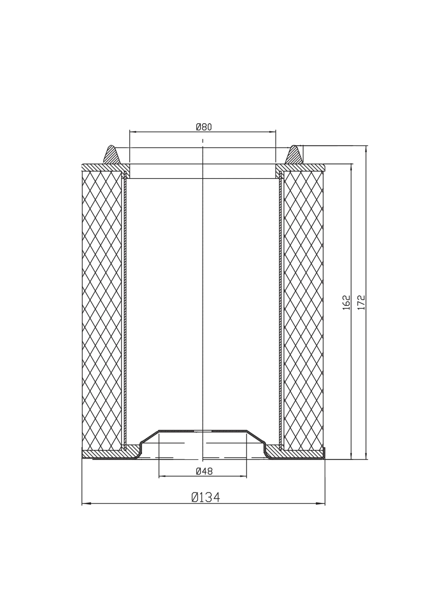 Mini Filter Technical Drawing